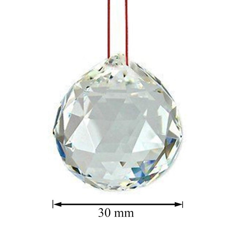 Pindia Fengshui Clear Crystal Hanging Ball for Good Luck & Prosperity (30 MM) - Image 4